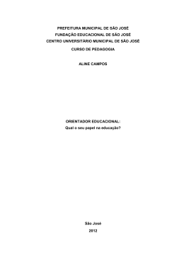 qual o seu papel na educa&ccedil;&atilde;o?, 2012. 67 f. TCC (Gradua&ccedil;&atilde;o)