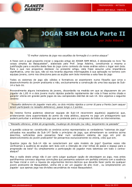 JOGAR SEM BOLA Parte II