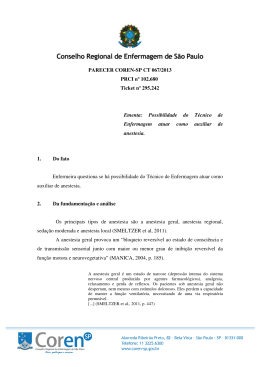 Possibilidade do T&eacute;cnico de Enfermagem atuar como - coren-sp