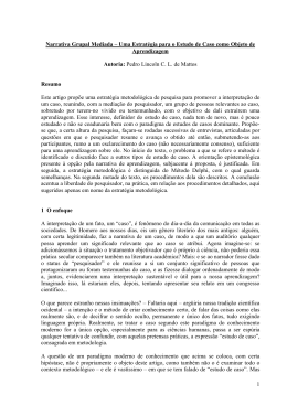 1 Narrativa Grupal Mediada &ndash; Uma Estrat&eacute;gia para o