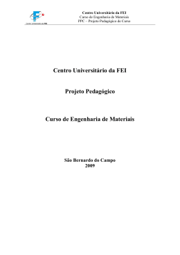 Engenharia de Materiais - Centro Universit&aacute;rio FEI