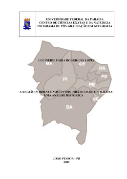 A Regi&atilde;o Nordeste nos livros did&aacute;ticos de geografia