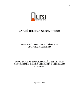 monteiro lobato e a crítica da cultura brasileira