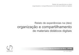 organização e compartilhamento de materiais didáticos digitais