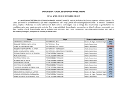 Resultado do Admissional e Convoca&ccedil;&atilde;o para Assinatura