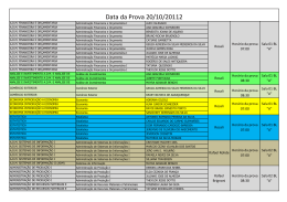Data da Prova 20/10/20112