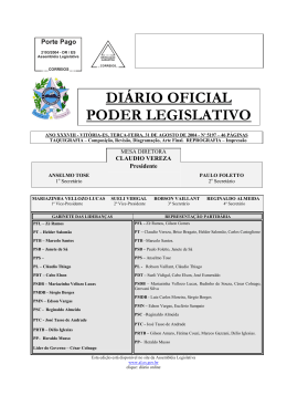 DI&Aacute;RIO OFICIAL PODER LEGISLATIVO