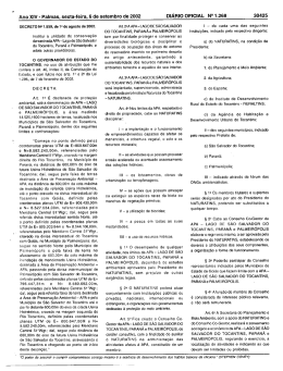 Ano XIV - Palmas, sexta-fel ra, 6 de setembro de 2002