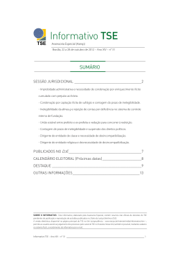 Informativo TSE - Portal da Justi&ccedil;a Eleitoral