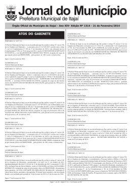 Jornal do Munic&iacute;pio - Prefeitura de Itaja&iacute;
