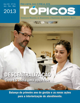 Janeiro / Fevereiro / Mar&ccedil;o - CREA-ES