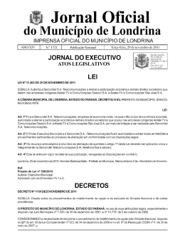 Decreto nº 1154 de 25/11/2011