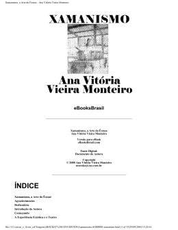 Xamanismo, a Arte do &Ecirc;xtase - Ana Vit&oacute;ria Vieira Monteiro
