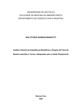 An&aacute;lise Vetorial de Imped&acirc;ncia Bioel&eacute;trica e &Acirc;ngulo de Fase de