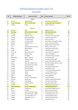 OLIMP&Iacute;ADA BRASILEIRA DE QU&Iacute;MICA JUNIOR