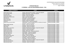 1&ordm; Per&iacute;odo - Unisinos Porto Alegre