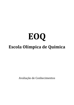 Lista de Exercícios - Escola Olímpica de Química