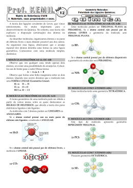 Geometria Molecular e Polaridade das Ligações Químicas