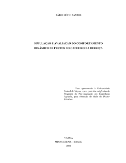 simula&ccedil;&atilde;o e avalia&ccedil;&atilde;o do comportamento din&acirc;mico de frutos