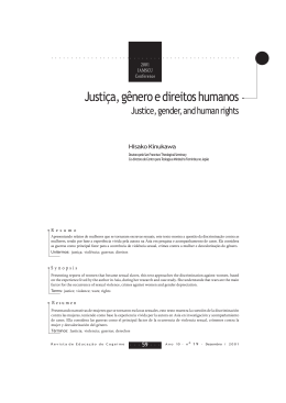 Justi&ccedil;a, g&ecirc;nero e direitos humanos
