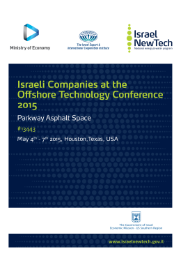 OTC 2015 Catalogue - Israel Trade & Economic Office, Embassy of
