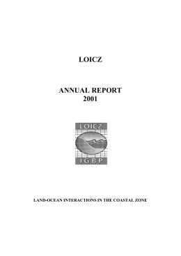 LOICZ ANNUAL REPORT 2001