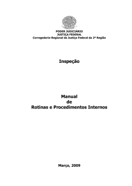 Inspe&ccedil;&atilde;o - Tribunal Regional Federal da 2&ordf; Regi&atilde;o