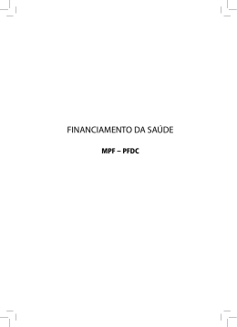 FINANCIAMENTO DA SA&Uacute;DE