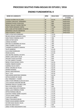 processo seletivo para bolsas de estudo / 2016 ensino fundamental ii