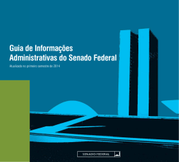 Guia de Informa&ccedil;&otilde;es Administrativas do Senado Federal