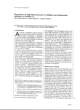 Prevalence of high blood pressure in children and - iscte-iul
