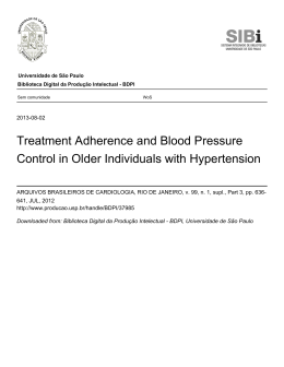 Treatment Adherence and Blood Pressure Control in Older
