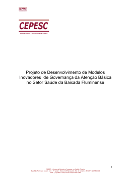 Projeto de Desenvolvimento de Modelos Inovadores de