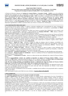 INSTITUTO DE ATEN&Ccedil;&Atilde;O B&Aacute;SICA E