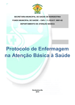 Protocolo de Enfermagem na Aten&ccedil;&atilde;o B&aacute;sica &agrave; Sa&uacute;de