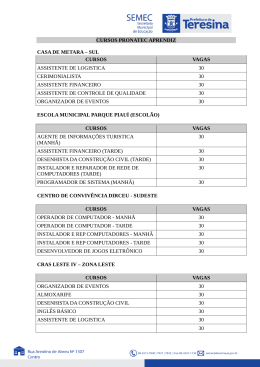 clique aqui e veja os locais, cursos e números de vagas.