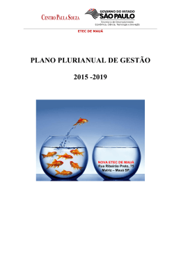 Plano Plurianual de Gest&atilde;o 2015 - 2019 Introdu&ccedil;&atilde;o