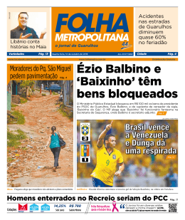 + VEJA MAIS - Folha Metropolitana