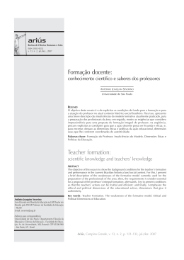 Forma&ccedil;&atilde;o docente