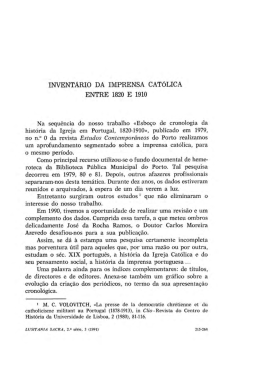 invent&aacute;rio da imprensa cat&oacute;lica entre 1820 e 1910