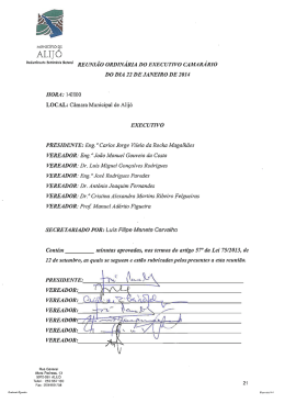 Ata de 22/01/2014 - Câmara Municipal de Alijó