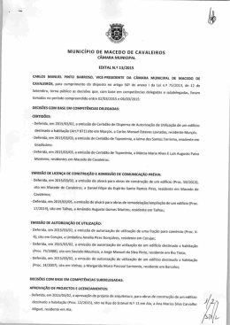 Edital n.º 13-2015 - Macedo de Cavaleiros
