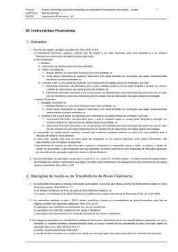 Instrumentos Financeiros - Banco Central do Brasil