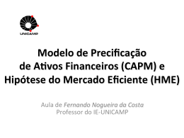 Aula 7 Modelo de Precificação de Ativos Financeiros CAPM