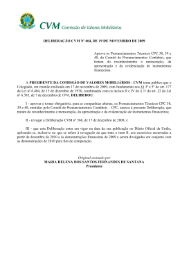 Delibera&ccedil;&atilde;o CVM n&ordm; 604/09