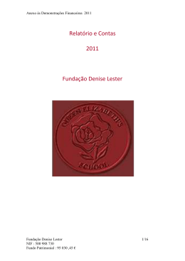 Anexo &agrave;s Demonstra&ccedil;&otilde;es Financeiras 2011