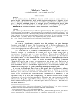 Globaliza&ccedil;&atilde;o Financeira