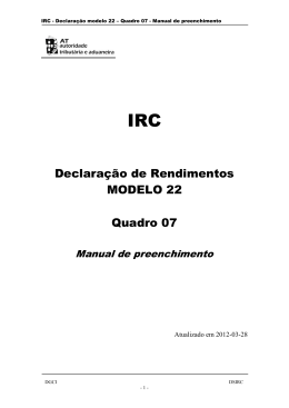 IRC - Declaração modelo 22 – Quadro 07