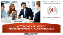 Mestrado em Finanças e Administração de Ativos Financeiros