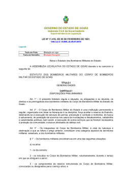 LEI N&ordm; 11.416, DE 5 DE fevereiro DE 1991 &ndash; ESTATUTO